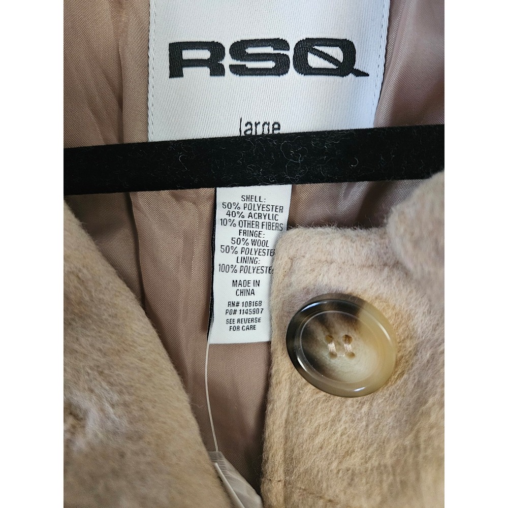 RSQ fringe jacket size large NWT - Picture 4 of 8